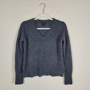 J. Crew Sweater XXS Gray Alpaca Wool Blend Yarn Soft Hi Low Casual Basic H3911